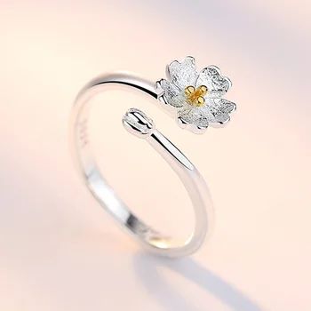 Gyvenimo Vyšnių Žiedų Žiedas Moterų Gėlės Žiedas Mados Saldus Atidarymo Reguliuojamas Žiedas