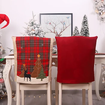 2 Vnt Kalėdų Kėdė Padengti Virtuvės, Valgomojo Kėdės, Užvalkalai, Nustato Kalėdų Atostogų Šventinės Dekoracijos