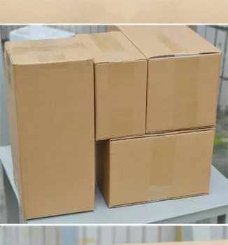 10vnt/daug Didmeninės 7 Dydžių Gofruoto Pakavimo Dėžutė Kraftpopieris Pašto Dėžutę Express Transportas Kartoninė Dėžutė