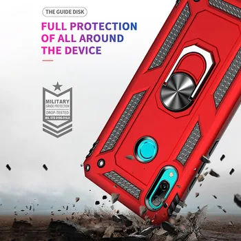 Telefoną Atveju Huawei P Smart 2019 Garbę 10 lite Atveju Automobilio Savininkas Magnetas Šarvai Padengti Huawei P Smart Z Nova 4 5i 5 Žiedas Apima