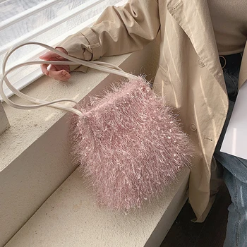 Sweet Lady Kutas maišelį 2019 Nauji Aukštos Kokybės Kailio Moterų Dizaineris Rankinės Atsitiktinis Kelionės Petį Krepšys Piniginės Bolsas