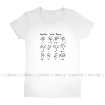Gražus Matematikos Šokių moteriški marškinėliai Mokslo Mados T Shirts, O Kaklo Viršūnes Tees Medvilnė, Dovanų Idėjos Spausdinti Drabužiai moterims