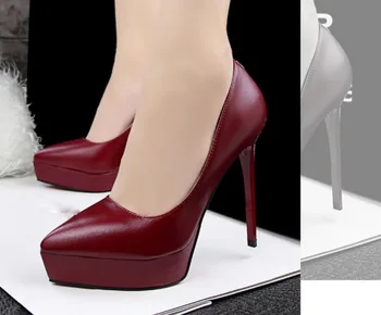 KNCOKAR2018Fashionable paprasta sex appeal rodo, plonas kulnas - ultra aukštos obcasie batų seklių-pažymėjo vandeniui platforma moterims
