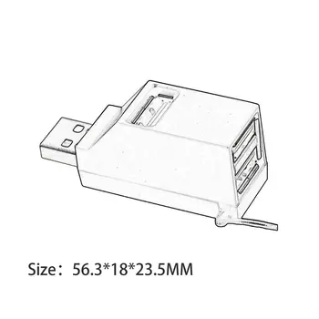 Mini USB 2.0/3.0 Hi-Speed Multi Port USB Hub Splitter Hub Adapteris, Skirtas PC Nešiojamų Kompiuterių kietieji Diskai