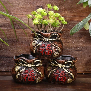 1pc Keramikos Bonsai Gėlių Vazonai, Žaliųjų Augalų Vaza Gėlių daigai Namų Apdailos Klasikinė Kinų Keramikos Amatai Meno Sodo