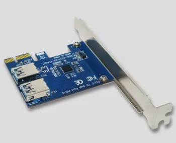 2 Prievadai USB 3.0 Riser Card PCI-E PCI Express 1x Kortelės Adapteris Keitiklis BTC Miner Kasybos Mašinos Drop Laivyba