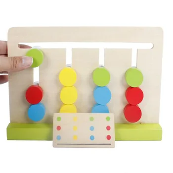 Vaikai Montessori Švietimo Žaislas Keturių Spalvų Žaidimas Raudona Žalia Mėlyna Turas Loginio Mąstymo Smegenų Mokymo Žaidimas Vaikams, Mediniai Žaislai