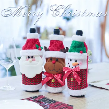 1pcs Nauji metai 2020 Metai Kalėdinis Vyno Butelis apdangalą nuo Dulkių Maišelis Santa Claus Noel Vakarienės Stalo Dekoras Kalėdų Dekoracijos namams