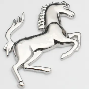 Lipdukai Sidabro Aukso Metalo, Nerūdijančio Žirgų Stiliaus Arklių Ženklelis Emblema 3D Metalų, Automobilių Lipdukai