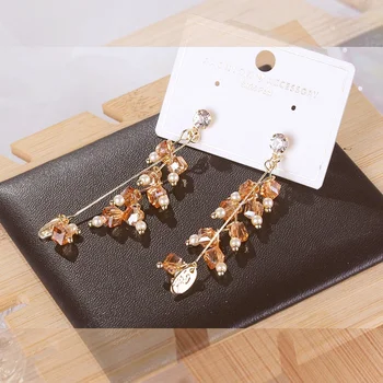 Korėjos stiliaus gėlių filialas pakabukas auskarai 2020 naujas mados auskarai miško šviežių auskarai puikūs auskarai moterims