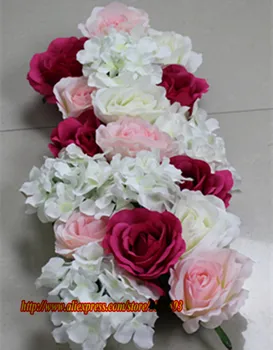10VNT / daug Dirbtinių bučiavosi gėlių kamuolys ir gėlių sienos fone apdailos vestuvių kelių švino puošyba TONGFENG