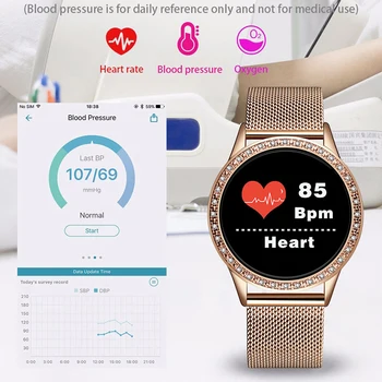 LIGE 2020 Naujas Fation Smart Watch Moterų Širdies ritmo Miego Stebėti, Žiūrėti Skambučių Laikrodis Priminimas Sporto Vandeniui Smartwatch Plieno Diržas