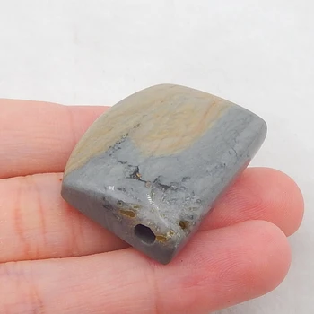 Pusbrangiai akmenys, Natūralus Akmuo Picture Jasper mados pakabukas papuošalai priėmimo 25x31x10mm，14.4 g