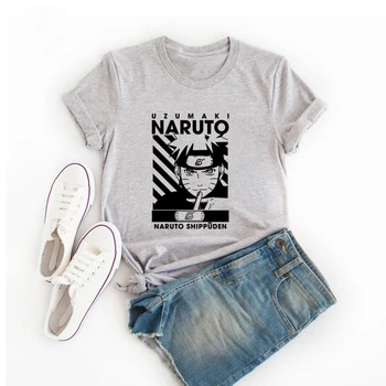 Naruto Shippuden Marškinėlius Moterims Medvilnės Akatsuki Kakashi Gaara Hokage Uchiha Itachi Sasuke Sharingan Marškinėliai Vasaros moteriški marškinėliai