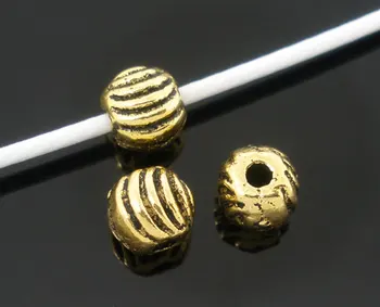 200 aukso tonas Maža Juostele Tarpiklius Karoliukai 5mm Rezultatai (B05431)
