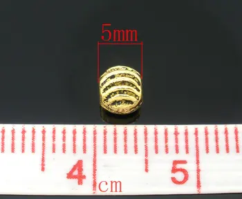 200 aukso tonas Maža Juostele Tarpiklius Karoliukai 5mm Rezultatai (B05431)