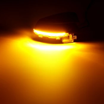 2vnt Dinamiškas Posūkio Signalo LED Šoninis galinio vaizdo Veidrodis Indikatorius, Indikatorių Kartotuvas Šviesos-Polo MK5 6R 6C 2009 -2017