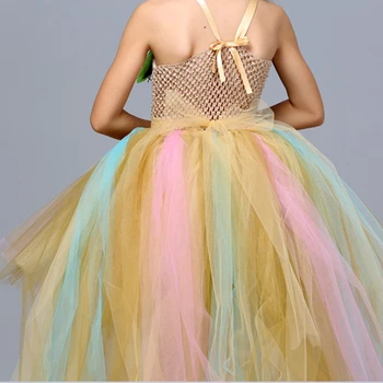 Plunksnų Tutu Suknelė Elegantiškas Gale Keltas Suknelės Mergaitėms 10-12 Metų Apsirengti Kostiumus Vakare Karnavalas Šalis