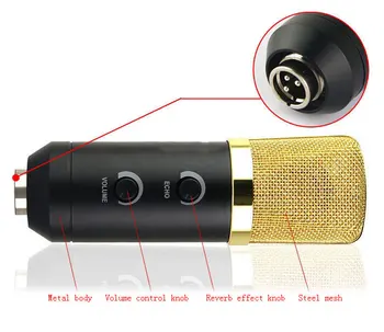 Ssmarwear MK F100TL USB Mikrofonas Studio Professional Kondensatoriaus Laidinio Kompiuterio Mikrofono stovas Karaoke Vaizdo Įrašymo PC