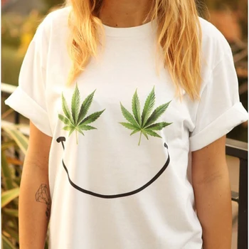Marihuanna T-marškinėliai, Unisex Gatvės Stiliaus Tendencijos trumpomis Rankovėmis Viršūnes Asmenybės Modelio Marškinėliai Vyras ir Moteris Causual T-shirt