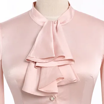 2019 Naujas ilgomis rankovėmis moterims pynimas marškinėliai moterims plisuotos šifono palaidinė šifono marškinėliai office viršūnes kūno šifono viršūnės baltos palaidinukės