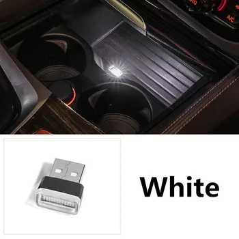 Puodelio Laikiklis Laikymo Dėžutė, USB Dekoratyvinės Lempos Audi A3 A4 A5 A6 RS4 A5 A7 A8 S5 RS5 8T Q3 Q4 Q5 Q7 S5 S6 Automobilių Optikos Reikmenys