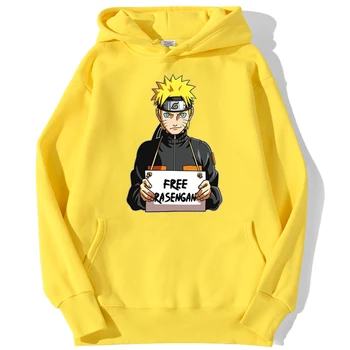 Japonų anime Naruto Uzumaki Hoodie Vyras Mada Rudenį Palaidinės Hoodies Hip-Hop Atsitiktinis Marškinėlius Vilnos Šiltas Streetwear