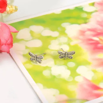 ZHAOFENG sidabro auskarai pareiškimą estetinės dragonfly brincos de festa vestuvių mažas mielas pendientes plata mados stud aretes