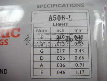 10 Vnt A506-l Vieno 2 Eilutė Elektrinė Gitara B-2 013 colių/0.33 mm (Be stygų rinkinį,tik 10 vienetų 2 eilutė)