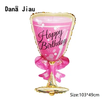 92*47cm didelis rožinis kaspinėlis vyno butelis Balionas 20 metų mergina, Gimtadienio, vestuvių Dekoravimas aukštos kokybės balionai vaikas žaislas