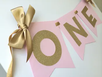 CUSTOM AMŽIAUS Rožinės ir Aukso AUKŠTA KĖDUTĖ, Baneriai gimtadienio baby shower starta vaikų darželio patalpos šalies girliandas photobooth backdrops