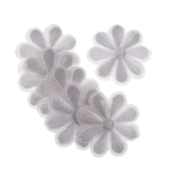 Dirbtinių Gėlių Aplikacija Geležies Pleistrai Emblemos Daisy Gėlės lopai drabužių Maišą, Džinsus, Kepurę Apdailos 4.0 cm