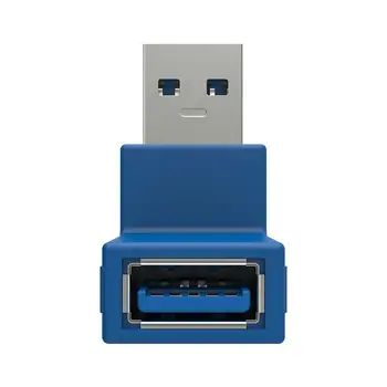 90 Laipsnių USB 3.0 Type-A male Moterų Vertikaliai Žemyn, Kairėn, Dešinėn Kampinis Adapteris USB 3.0 M / F Jungtis nešiojamas kompiuteris, PC Kompiuteris