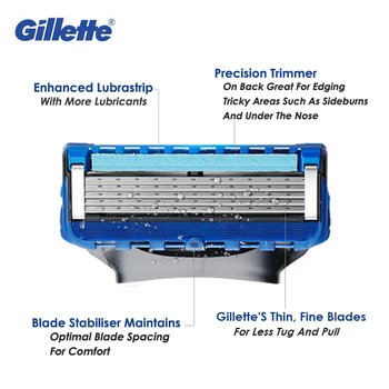 Gillette Fusion Proglide Skustuvas, Skutimosi Peiliukų Markių Saugos Vadovas Susiduria su Barzda Skustis Aštrių Skustuvo Peiliukai, Skustuvai Vyrams 8pcs