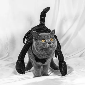 Helovinas Pet Skorpionas Drabužių Modeliavimas Black Scorpion Mažylis Cosplay Kostiumų Šunims, Katėms Šalies Cosplay Juokinga Apranga