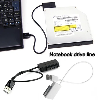 Nešiojamas USB 2.0 Mini SATA 6P+7P Sąsajos Adapteris Keitiklis, Laidas, Nešiojamąjį CD/DVD ROM Slimline Ratai