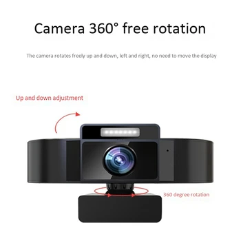 2K Hd Usb Dual Mikrofonas Realiu Laiku Webcam Usb Kompiuterio Kamera su Grožio Užpildyti Šviesos Pc Usb Plug ir Play
