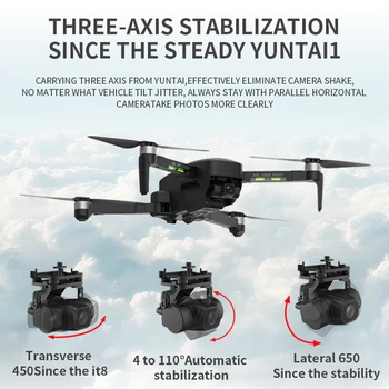 PRO2 Drone 2020 NWE SG906 4K HD 5G Kamera Triaxial Anti-shake Savarankiškai stabilizavimo gimbal Patobulinta Versija RC Tranai Atstumas 1.2 KM