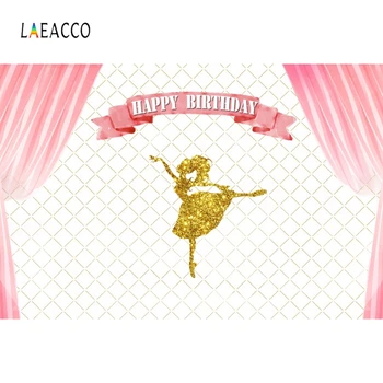 Laeacco Šokių, Baleto Mergaitė Animaciją, Modelis Kūdikių 1st Birthday Party Rožinė Foto Fonas Fotografijos Fono Foto Studija