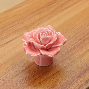 Rožių Gėlių Keramikos Durų Rankenos Stalčiaus Išsitraukia Spintos Durų Rankenos Varžtas