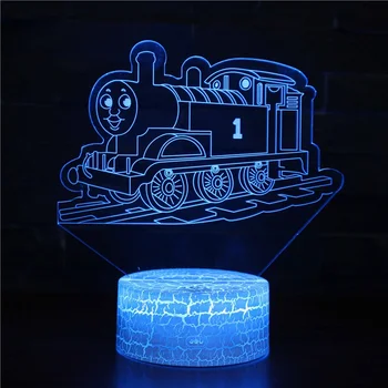 Traukinio 7 spalvų 3D naktį šviesa Vaikų kambaryje apdaila Gamyklos Usb Led Šviesos Didmeninę Kainą, Vaikų Kambario, Vaikams, Šviesos Žibintai