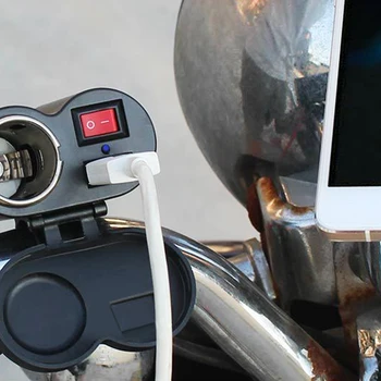 Angos Vandeniui Motociklo 12V 24V Adapteris Universalus Automobilių Įkrovimo Kištuką Priedai Degiklio Lizdo