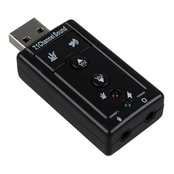 Juoda Garso plokštė 7.1 Išorinį USB 2.0 o Adapteris, Tvarkyklės CD