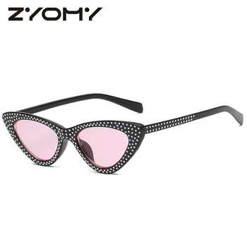 Q 2020 Cat Eye Akiniai nuo saulės Moterims Mados Akiniai Derliaus Spalvotų Markės Dizaino apsauginiai Akiniai Prabangūs Akiniai Atspalvių Oculos темные очки