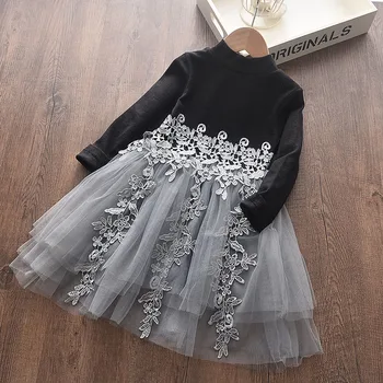 Keelorn Merginos Nėrinių Suknelė 2020 Naujų Rudens Vaikai Princesė Suknelės, Gėlių Modelio Šalis Kostiumai Vaikams Drabužių 2 6 Metus