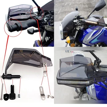 Universalus Motokroso Motociklas Handguards su Dinamiškas Posūkio Signalo Led Dirt Bike Rankenos Rankų Apsaugas Vėjo Motociklą Pr