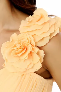 Vieno peties 3D gėlių Vakarą Prom dresses 2017-Line Klostes Prom Šalis suknelė