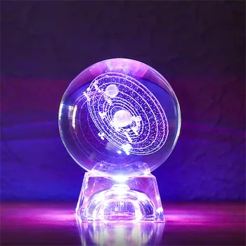 Crystal Ball Vidinis Raižyti Ornamentai, Saulės Sistema Visatos Žvaigždė Serijos Dovana, Namų Puošybai Miniatiūrinės Skulptūros, Fotografijos Rekvizitai