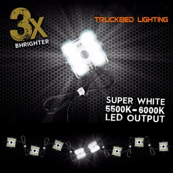 8x led žibintuvėlis Baltas LED Universalus Sunkvežimių Lova/Galinis Langelis Apšvietimo Šviesos Jutiklis 48LED 