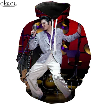 HX Naujausias Roko Dainininkas Elvis Presley 3D Spausdinimo Hoodie Vyrai Moterys Tracksuit Megztinis Mados Atsitiktinis Rudenį Hoodies Lašas Laivybos